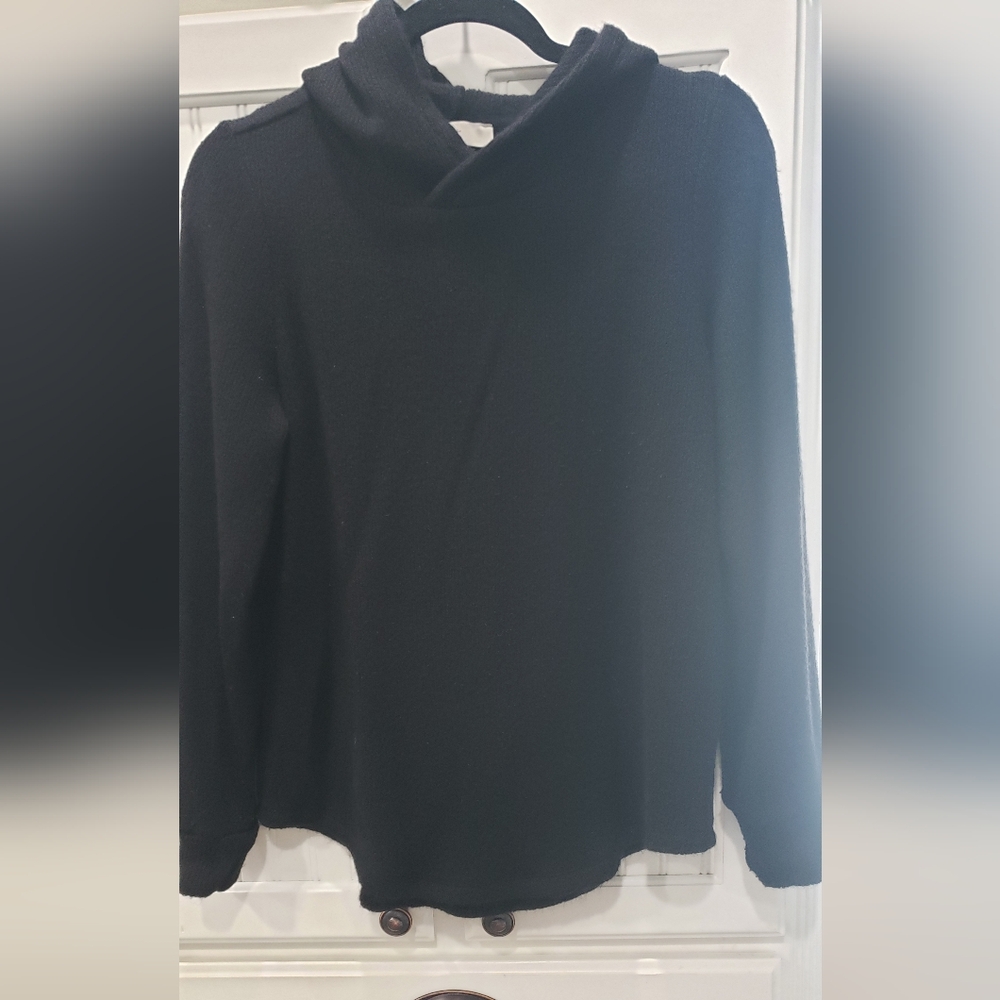LOFT Black Cowl Neck Sweater